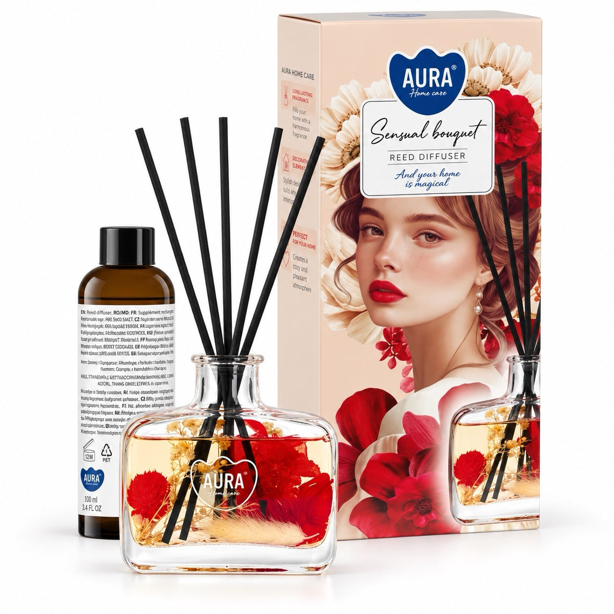 Diffuser with Dried Flowers - SENSUAL BOUQUET - 180ml