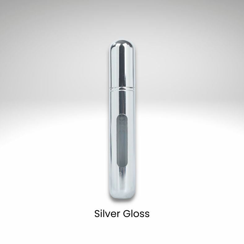 Refillable Travel Atomiser 8ml Silver Gloss